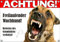 Petsigns Hundeschild - Malinois - Freilaufender Wachhund - Warnschild aus Metall, DIN A4