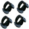 Condello Casa Desk Cable Drop Clips Non-Adhesive, Table Cord Stay Holder Weighted, Small Wire Management Clamp Removable, Silicone Tidy Organizer Keeper for Phone Computer Chargers (4 Black)