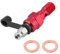 M10x1.0mm Motorrad Hauptbremszylinder Bremssattel Entlüftungsschraube Nippel Hohlschraube und Staubkappe(Red)