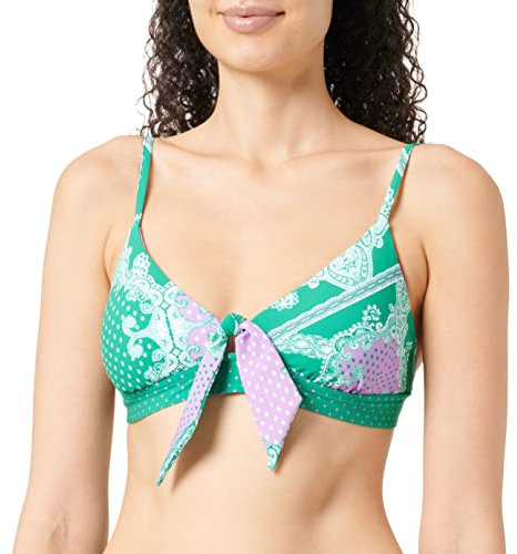 Seafolly Damen Bandana Bay Fixed Tri Bra Bikinioberteil, Grün (Jungle Jungle), 34 (Herstellergröße: 8)