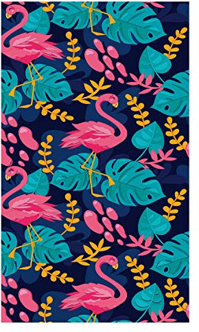 Strandtücher Badetuch Schnell Trocknend Microfiber Flamingos Böhmen Lightweight Strand Handtuch Picknickdecke für Strand, Freizeit,Reisen Surfen Yoga 80x160cm (Flamingo A)