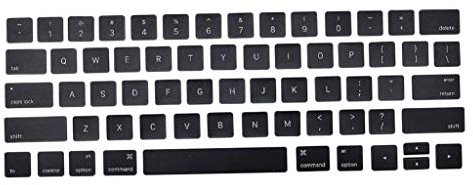 perfk Jeu de Keys Cap pour MacBook Pro A1706 13 / A1707 15 2016 2017 Cover Case Replacement Keycap Clavier Pièce de Rechange Ergonomique et Silencieux
