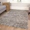Grey Silver Mottled Speckled Mixed Fluffy Thick Shaggy Shag Warm Living Room Rug & Bedroom Area Rugs