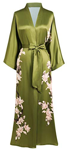 BABEYOND Robe de Chambre Longue Kimono Floral - Chemise de Nuit Femme 53/135cm