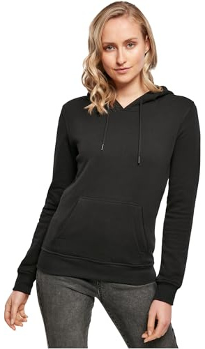 Build Your Brand Damen Ladies Organic Hoody Hooded Sweatshirt, Schwarz, 3XL EU
