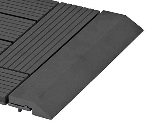 Schwelle strip G21 Eben für WPC-Fliese, 30 x 7,5 cm, gerade, übergang Schienen, Zubehör, WPC-Terrassen und Böden, Garten