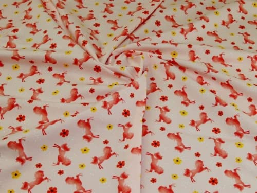 Tissu en jersey de coton rose – au mètre