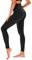TNNZEET High Waist Leggings Damen Elastische Leggins Weiche Sporthose für Sport Gym,Schwarz,L-XL