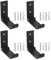 Bolatus 4 Stück Faltbarer Wandhaken, Klapphaken 90 °Faltbare Wandhaken Aluminium Kleiderhaken Klappbare Haken Wandhandtuchhaken für Garderobe Badezimmer Küchen 15 kg Tragkraft (Schwarz)