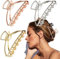 VinBee Hair Clips Extra Large Metal Hair Clips Strong Hold - Lightweight and Non-slip for Thick Thin Hair, Curly Hair and Short Hair - Gold, Silver, Rose Gold 3 Pcs
