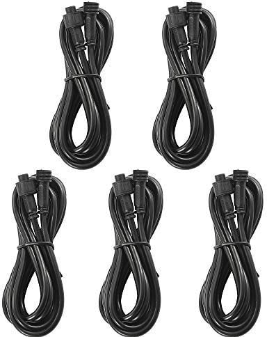 GEYUEYA Home 5pcs 3M 4Pin Verlängerungskabel, IP67 Wasserdicht Extender für LED Bodeneinbauleuchten Bodeneinbaustrahler Led Einbaustrahler Außen