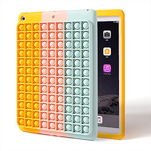 Kompatibel mit iPad 10.2 Zoll 2020 Silikon Hülle,Fidget Toy Hülle,Push Pop Bubble Fidget Sensory Toy Stressspielzeug Phone Case,Stress Relief Zappeln Sensory Toy,Silikon Schutzhülle Stoßfest Hülle