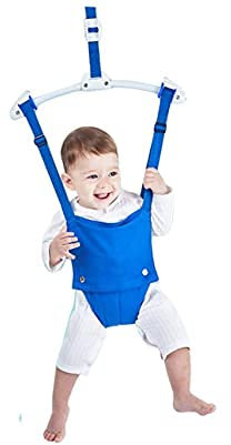 Creative Baby Door Jumper Set - Adjustable Toddler Baby Bouncer Baby Toys Baby Walker Swing (Blue)