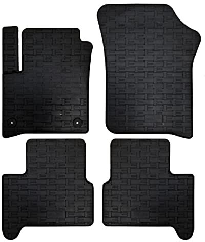 edecor Gummifussmatten Automatten Gummimatten Gummi Fußmatten Satz Set für VW e-Up Elektro ab Bj. 2019