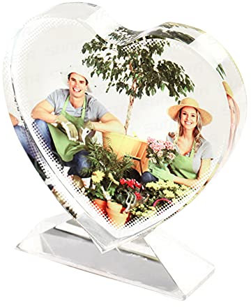 haozaikeji Kristallglas Personalisiert Bild Geschenk Glasfoto Stehend Fotodeko Individuell Fotogeschenk für Hochzeiten Geburtstage Jahrestag