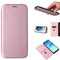 ESONG Coque pour Motorola Edge 30 Neo/Motorola Edge 30 Lite,Premium en cuir fibre de carbone Flip Case avec Fentes pour Cartes/Magnétique/Support,Protection Etui Housse,Anti-choc Phone Case - Rose