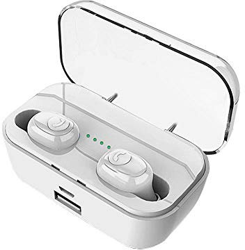 ADITAM Cuffie Bluetooth 5.0 Senza Fili Mini Auricolare Invisibile in-Ear Musica Sport Cuffie Scatola di Ricarica Vivavoce con Microfono Double The Comfort