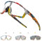 KAPVOE Fahrradbrille MTB Brille Selbsttönend Klar Radbrille Rennrad Sportbrille Sonnenbrille Radsport Laufen Golf Fahrerbrille Baseball Herren Damen