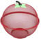 Apfelförmiger Obstkorb Mesh Obsthalter Überdachte Obstschale für Küchentheke Mesh Obsthalter Obstaufbewahrung Abflusskorb Gemüse Aufbewahrungshalter für Obst & Gemüse (Rot)