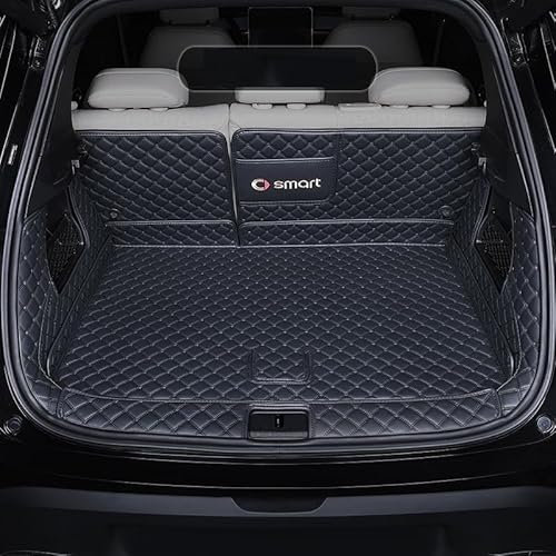 GRONGU Kofferraummatte, Für Smart #1, Halbe Packung, Vollständig Umschlossene Automodifikation, Spezielles Pad-Innenzubehör,Black-Full Pack