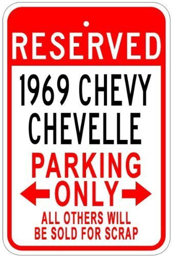 Neue Warntafel Wanddekoration 1969 Chevy Chevelle Parking -es Metall-Blechschilder Hofschild Büroschild Outdoor & Indoor Sicherheitsschild 20,3 x 30,5 cm