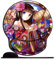 Tapis de Souris avec Repose Poignet Kimono Japonais Fleurs Manga Fille Ergonomique Repose Poignet Gel avec Gel Antidérapant à Base de PU Tapis Souris Ergonomique Support Souris pour Bureau