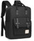 KONO Schulrucksack Unisex College Rucksack Leichte Schultasche Casual Tagesrucksack College Reise Business für Männer Frauen Jungen und Mädchen passt 13 Zoll Laptop(F-Schwarz)