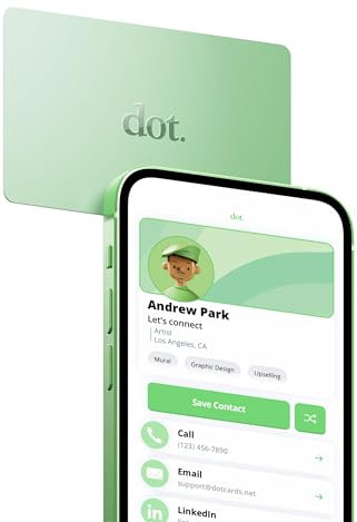 dot. Karte – Digitale Visitenkarte – Tap kompatibel mit iPhone & Android (Mint)