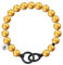 beadstars Perlen Handykette kurz oder Schlüsselanhänger mit Karabiner (25cm) - Ideal für Autoschlüsselanhänger, Schlüsselband, Handyanhänger kompatibel mit iPhone & Samsung (VIP)