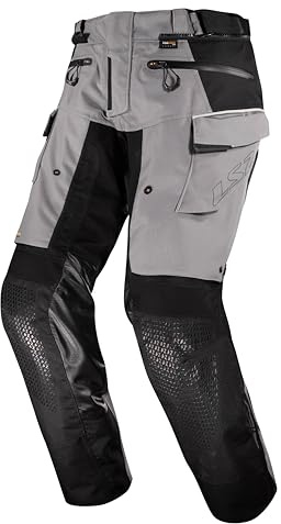 LS2 Apollo wasserdichte Motorrad Textilhose, grau/schwarz, L