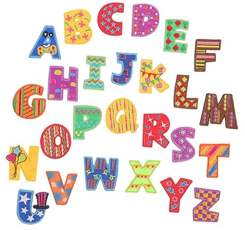 EXCEART 78pcs Custom Patches for Clothing Iron Lettering Stickers Match Patch Lettering Stickers Sticky Letters