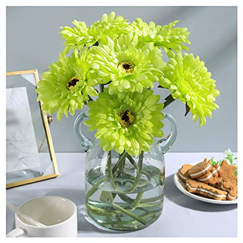 Künstliche Blumen, Simulationsstrauß, Gerbera, Kunststoff, moderne Dekoration, Wohnzimmer, künstliche Blumen, Seidenblumen-Set, Gänseblümchen, geeignet für Badezimmer, Schreibtisch, Geschäft, Heimblum