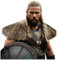 keland Col Fausse Fourrure Épaule Cape Viking Homme Femmes Halloween (A-Marron)