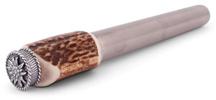 Hirschhorn-Lederhosen-Flachmann Edelweiß