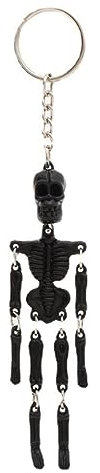 JSGHGDF Porte-clés lumineux en forme de tête de mort pour voiture - Squelette gothique - Pendentif horreur d'Halloween - Bijoux pour couple, Noir , taille unique