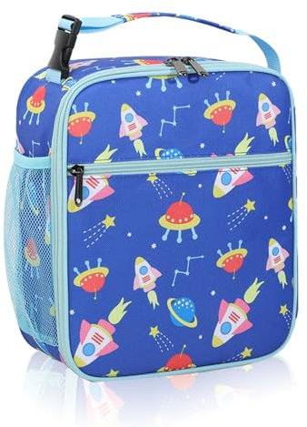Auirshiky Bolsa de Almuerzo para Niños, 5 L, Lonchera Aislada Versátil (Planeta)
