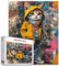 Tucocoo 1000-teiliges Puzzle für Erwachsene: Gelbes Kätzchen - Modernes Graffiti-Katze Puzzle, Familien-Spielzeug, kreative bunte Tier-Thema