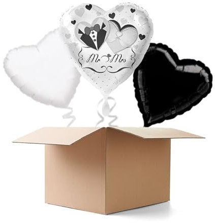 NEU Ballongrüße Mr and Mrs, 3 Ballons