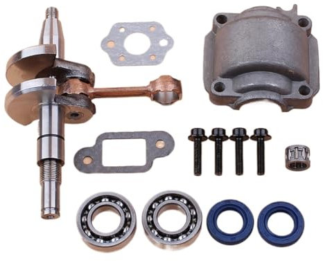 Yurefax Kurbelwellen-Zylinderwannen-Öldichtungssatz, for STIHL MS180 MS 180 018, Kettensägen-Benzin-Kettensägen-Umbauteile 11320300402 Zylinderkolbensatz