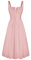 SCARLET DARKNESS Robe d'été pour femme avec bretelles spaghetti, style victorien, décontracté, robe corset trapèze, robe longue pour la plage, rose clair, XXL