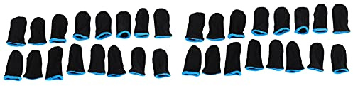 Gvvsjgdbis 18-Pin Carbon Fiber Finger Sleeves For Mobile Games Screen Finger Sleeves(32 Pcs)