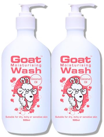 Goat Soap Moisturizing Body Wash Duo Pack Coconut Oil | Goat milk body wash that gently cleanses and moisturises dry, sensitive skin with a rich, creamy lather