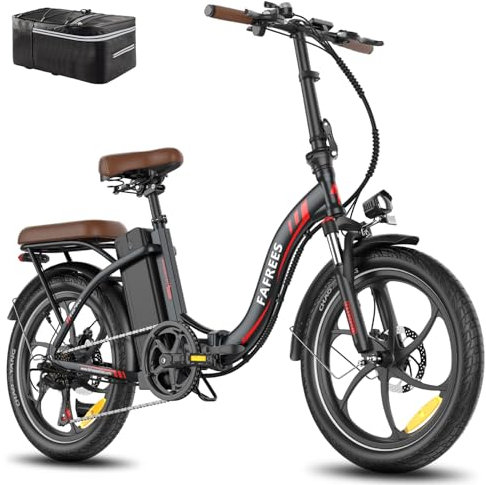 Fafrees 2025 F20 PRO Damen E Bike Herren 18AH/ 22,5AH 36V Akku [ Offiziell ] Fatbike Klapprad 20 Zoll, Elektrofahrrad 250W, Fat Bike Ebike 140kg (Schwarz, 22,5AH Akku)