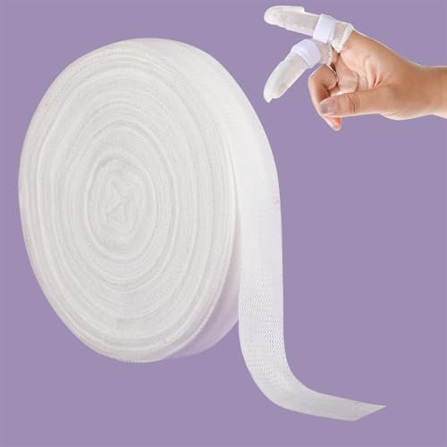Pansement en tricot - 1,5 cm x 20 m - Respirant - En forme de tube - Pour doigts et orteils