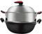 POT Iron Pentola vecchio stile Frittura a doppia errata padella pentola antiaderente Speciale a vapore grande piroscafo piroscafo (Colore: A, dimensione: 40 cm) Visione