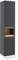 Vicco Hochschrank Viola, Grau/Artisan, 38 x 170 cm mit 2 Türen