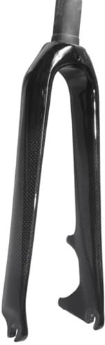 KANGXYSQ 20 451 Full Carbon Fiber BMX Rigid Forks 1-1/8 Straight Tube Foldable Bikes Front Forks Disc Brake Bike Fork 9 * 100mm Quick Release Hard Front Fork(Gloss Black)