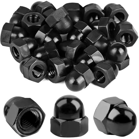 60 Pezzi Dadi Ciechi Esagonali M6, Dadi Cappuccio A2 V2A Coprenti,Dado Cieco a Calotta in Acciaio Inox Per Viti,Bulloni e Barre Filettate