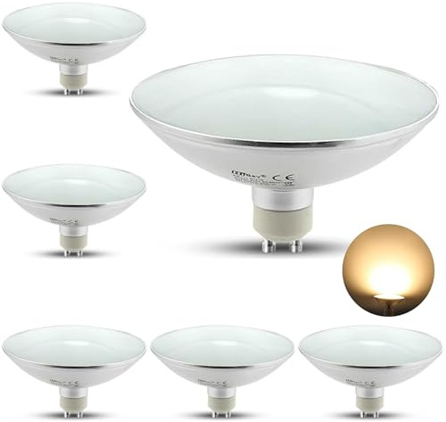 HiBay 6er Leuchtmittel GU10 LED AR111 Strahler Lampe 9W Spot Reflektor Ersatz für 75W Halogenlampen,800lm 3000K 120° Warmweiß,LED-Glühlampe für Restaurant, Kantine, Wohnzimmer