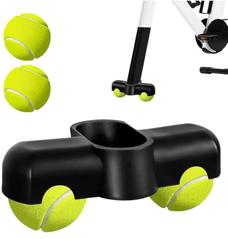 Hojalis 1Stück Rocker Plate Feet, Indoor Cycling Snap Rocker Feet Adapter mit Zwei Tennisbällen, Tragbarer Wippplatten-Fahrradtrainer, Indoor Cycling Rocker für Zwift Ride Vorderbein